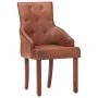 Sillas de comedor 4 unidades cuero de cabra auténtico marrón de , Sillas de comedor - Ref: Foro24-3056697, Precio: 690,87 €, ...