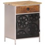 Mesita de noche de madera de mango rugosa 40x30x50 cm de vidaXL, Mesitas de noche - Ref: Foro24-323738, Precio: 75,64 €, Desc...