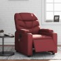 Sillón de masaje reclinable de cuero artificial rojo tinto en Sillones | Comprar online en Foru.es