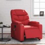 Sillón de masaje reclinable eléctrico de cuero artificial rojo en Sillones | Comprar online en Foru.es