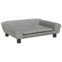 Cama para perros de terciopelo gris claro 70x48x22 cm en Camas para perros | Comprar online en Foru.es