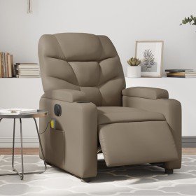 Sillón reclinable de masaje eléctrico cuero sintético capuchino en Sillones | Comprar online en Foru.es