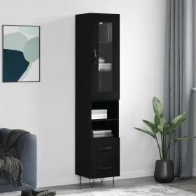 Schwarzer Sperrholz-Schrank 34,5x34x180 cm von , Sideboards - Ref: Foro24-3199330, Preis: 107,04 €, Rabatt: %