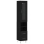 Aparador de madera contrachapada negro 34,5x34x180 cm de , Aparadores - Ref: Foro24-3199330, Precio: 108,43 €, Descuento: %