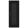 Aparador de madera contrachapada negro 34,5x34x180 cm de , Aparadores - Ref: Foro24-3199330, Precio: 108,43 €, Descuento: %