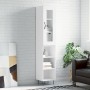 Aparador alto madera contrachapada blanco 34,5x34x180 cm de , Aparadores - Ref: Foro24-3199393, Precio: 90,45 €, Descuento: %