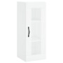 Aparador alto madera contrachapada blanco 34,5x34x180 cm de , Aparadores - Ref: Foro24-3199393, Precio: 90,45 €, Descuento: %