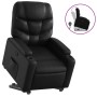 Sillón reclinable elevable cuero artificial negro en Sillones | Comprar online en Foru.es