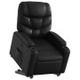 Sillón reclinable elevable cuero artificial negro en Sillones | Comprar online en Foru.es