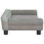 Cama para perros de terciopelo gris claro 70x48x22 cm en Camas para perros | Comprar online en Foru.es