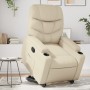 Sillón reclinable elevable cuero artificial color crema en Sillones | Comprar online en Foru.es