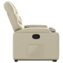 Sillón reclinable elevable cuero artificial color crema en Sillones | Comprar online en Foru.es