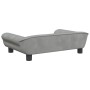 Cama para perros de terciopelo gris claro 70x48x22 cm en Camas para perros | Comprar online en Foru.es