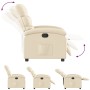 Sillón reclinable de tela crema de , Sillones - Ref: Foro24-371698, Precio: 192,90 €, Descuento: %