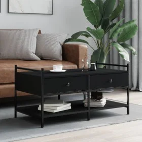 Mesa de centro madera de ingeniería negro 99x50x50 cm de , Mesas de centro - Ref: Foro24-833960, Precio: 71,72 €, Descuento: %