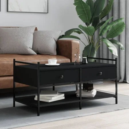 Mesa de centro madera de ingeniería negro 99x50x50 cm de , Mesas de centro - Ref: Foro24-833960, Precio: 71,72 €, Descuento: %
