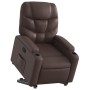 Sillón reclinable elevable cuero sintético marrón en Sillones | Comprar online en Foru.es