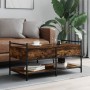 Mesa de centro madera de ingeniería roble ahumado 99x50x50 cm de , Mesas de centro - Ref: Foro24-833962, Precio: 71,44 €, Des...