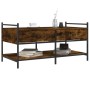 Mesa de centro madera de ingeniería roble ahumado 99x50x50 cm de , Mesas de centro - Ref: Foro24-833962, Precio: 71,44 €, Des...