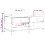 Mesa de centro madera de ingeniería roble ahumado 99x50x50 cm by , Coffee table - Ref: Foro24-833962, Price: 70,57 €, Discoun...