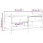 Mesa de centro madera de ingeniería roble ahumado 99x50x50 cm de , Mesas de centro - Ref: Foro24-833962, Precio: 71,44 €, Des...
