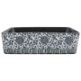 Lavabo de encimera rectangular cerámica negro azul 46x35,5x13cm de , Lavabos - Ref: Foro24-155071, Precio: 133,83 €, Descuent...