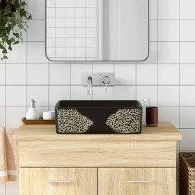 Aufsatzwaschbecken aus rechteckiger schwarzer Keramik 46x35,5x13 cm. von , Sinkt - Ref: Foro24-155073, Preis: 102,98 €, Rabat...