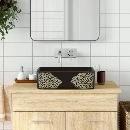 Lavabo sobre encimera rectangular cerámica negro 46x35,5x13 cm by , Sinks - Ref: Foro24-155073, Price: 102,98 €, Discount: %