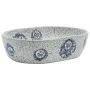 Lavabo sobre encimera ovalado cerámica gris y azul 47x33x13 cm by , Sinks - Ref: Foro24-155067, Price: 127,86 €, Discount: %