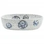 Lavabo sobre encimera ovalado cerámica gris y azul 47x33x13 cm by , Sinks - Ref: Foro24-155067, Price: 127,86 €, Discount: %