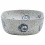 Ovale Aufsatzwaschbecken aus grauem und blauem Keramik 47x33x13 cm. von , Sinkt - Ref: Foro24-155067, Preis: 127,86 €, Rabatt: %