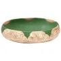 Lavabo sobre encimera ovalado cerámica verde marrón 59x40x15 cm by , Sinks - Ref: Foro24-155086, Price: 150,21 €, Discount: %