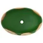 Lavabo sobre encimera ovalado cerámica verde marrón 59x40x15 cm by , Sinks - Ref: Foro24-155086, Price: 150,21 €, Discount: %