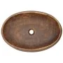 Lavabo sobre encimera ovalado cerámica marrón 59x40x15 cm de , Lavabos - Ref: Foro24-155084, Precio: 209,57 €, Descuento: %