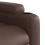Sillón reclinable elevable cuero sintético marrón en Sillones | Comprar online en Foru.es