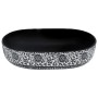 Lavabo sobre encimera ovalado cerámica negro y azul 59x40x14 cm de , Lavabos - Ref: Foro24-155115, Precio: 161,57 €, Descuent...