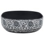 Lavabo sobre encimera ovalado cerámica negro y azul 59x40x14 cm de , Lavabos - Ref: Foro24-155115, Precio: 161,57 €, Descuent...