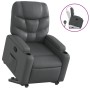 Sillón reclinable elevable cuero artificial gris en Sillones | Comprar online en Foru.es