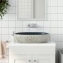 Lavabo sobre encimera ovalado cerámica arena y azul 59x40x14 cm de , Lavabos - Ref: Foro24-155099, Precio: 157,57 €, Descuent...