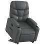Sillón reclinable elevable cuero artificial gris en Sillones | Comprar online en Foru.es