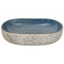 Lavabo sobre encimera ovalado cerámica arena y azul 59x40x14 cm de , Lavabos - Ref: Foro24-155099, Precio: 157,57 €, Descuent...