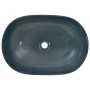 Lavabo sobre encimera ovalado cerámica arena y azul 59x40x14 cm de , Lavabos - Ref: Foro24-155099, Precio: 157,57 €, Descuent...