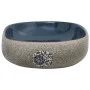 Lavabo sobre encimera ovalado arena y azul cerámica 59x40x14 cm by , Sinks - Ref: Foro24-155103, Price: 146,11 €, Discount: %