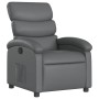 Sillón reclinable de cuero sintético gris de , Sillones - Ref: Foro24-371716, Precio: 197,63 €, Descuento: %