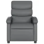 Sillón reclinable de cuero sintético gris de , Sillones - Ref: Foro24-371716, Precio: 194,70 €, Descuento: %
