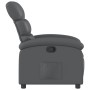 Sillón reclinable de cuero sintético gris de , Sillones - Ref: Foro24-371716, Precio: 197,63 €, Descuento: %