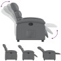 Sillón reclinable de cuero sintético gris de , Sillones - Ref: Foro24-371716, Precio: 197,63 €, Descuento: %