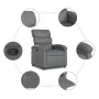 Sillón reclinable de cuero sintético gris de , Sillones - Ref: Foro24-371716, Precio: 194,70 €, Descuento: %