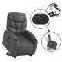 Sillón reclinable elevable cuero artificial gris en Sillones | Comprar online en Foru.es