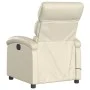Sillón reclinable de masaje cuero sintético crema de , Sillones - Ref: Foro24-371721, Precio: 202,38 €, Descuento: %